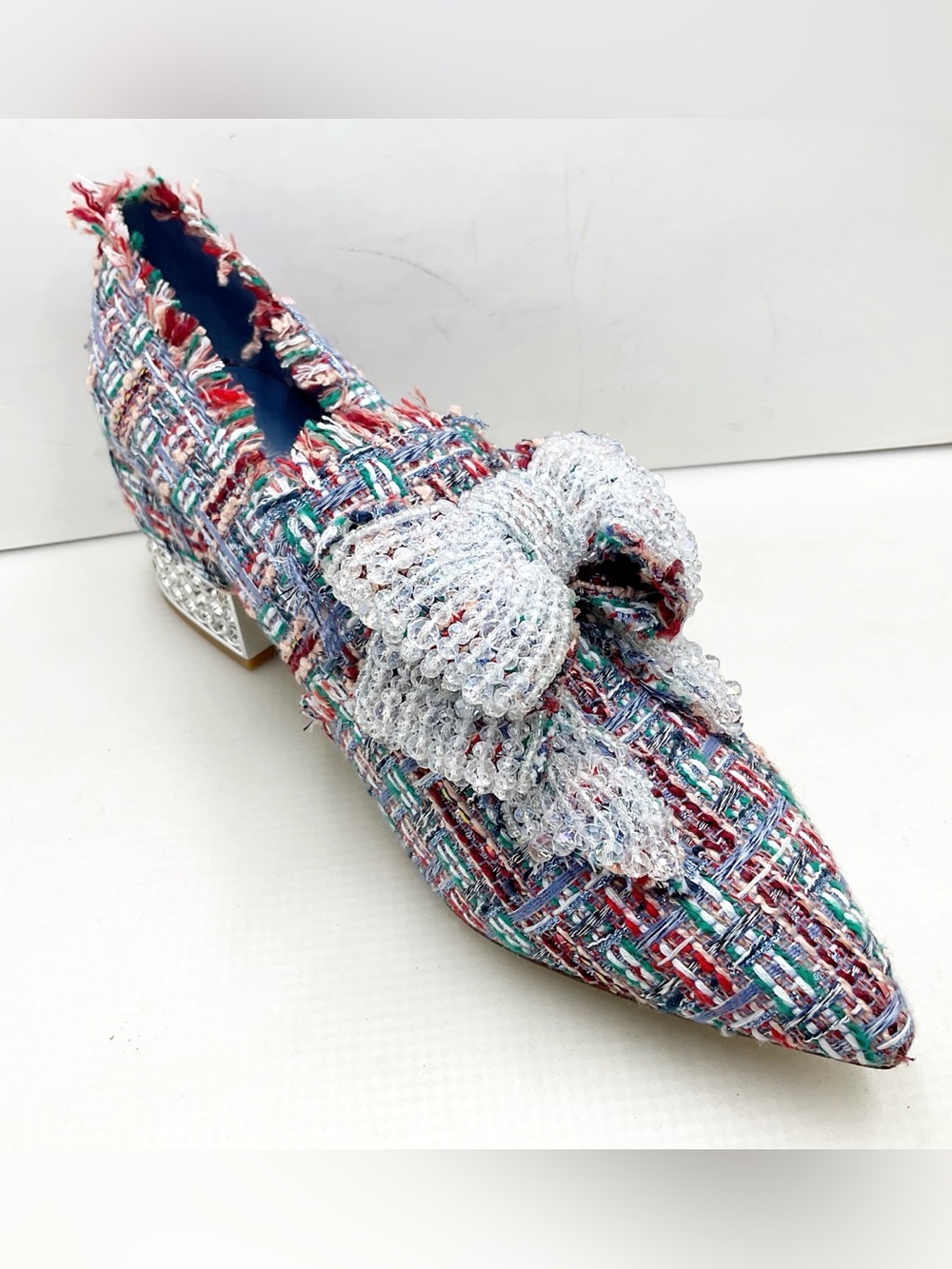 🆕{Jeffrey Campbell} Valensia Pumps in Blue Multi Tweed - Picture 5 of 16